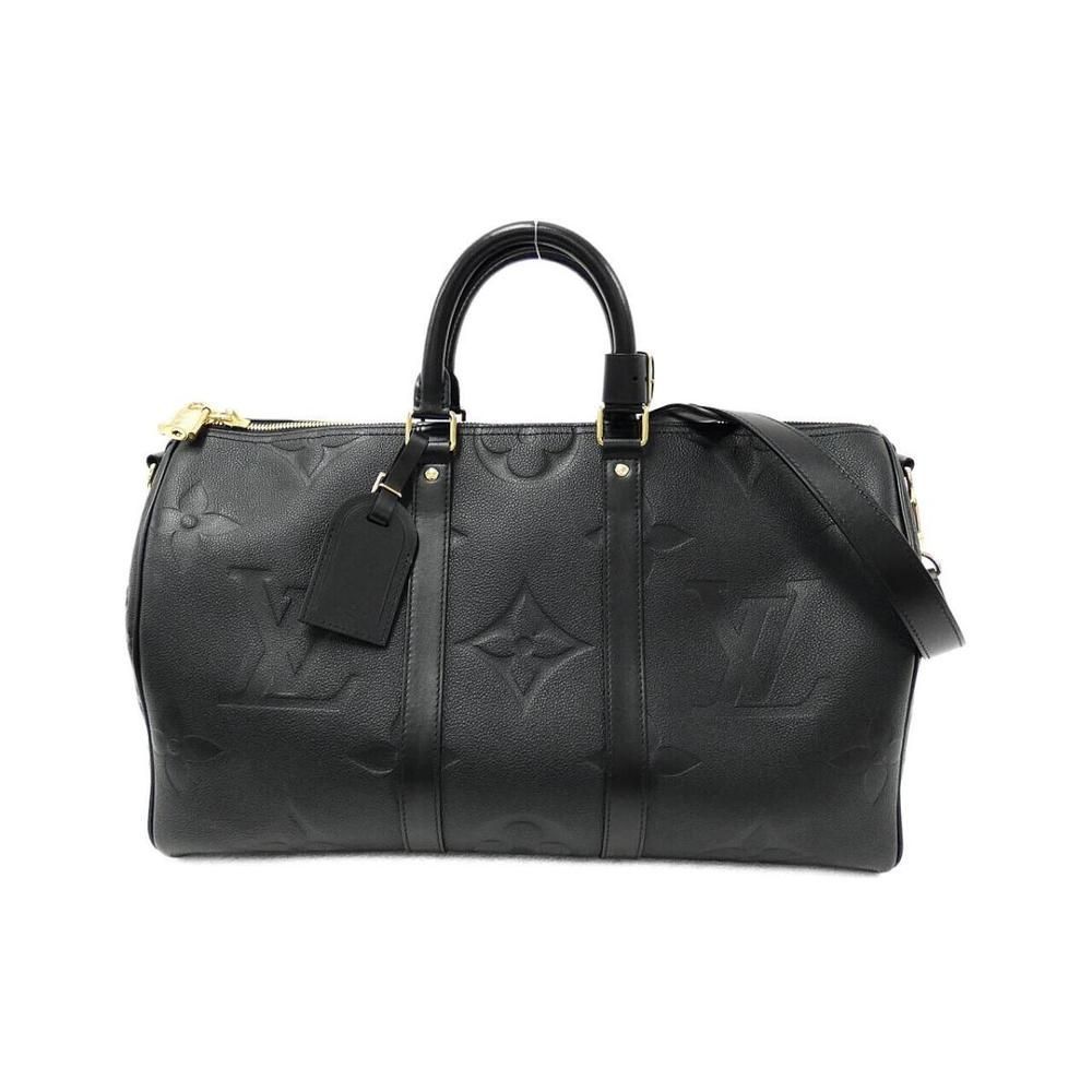 Louis Vuitton Monogram Implant Keepall Black Noir Gold Metal Fittings
